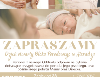 Dzień otwarty Bloku Porodowego w Sieradzu