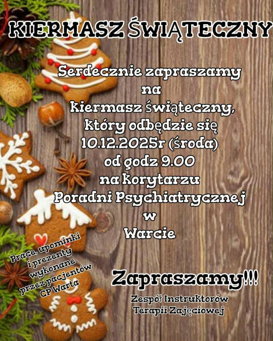 Kiermasz Świąteczny w Centrum Psychiatrycznym w Warcie 