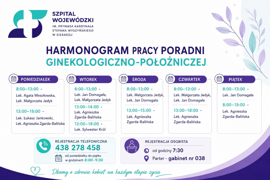 Poradnia Ginekologiczno-Położnicza - rejestracja 