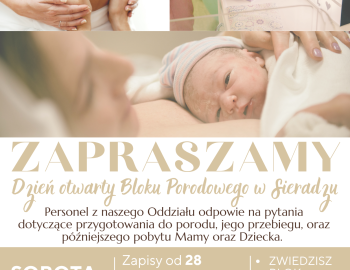 Dzień Otwarty Bloku Porodowego w Szpitalu Wojewódzkim w Sieradzu